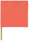 18 INCH VINYL SAFETY FLAG WITH WOODEN STAFF - ORANGE