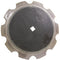 30 INCH X 8MM DURAFACED NOTCHED DISC BLADE WITH 1-1/2 SQUARE X 1-5/8 ROUND AXLE