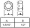 THIN SPINDLE NUT FOR CASE IH