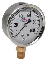 100 PSI LIQUID FILLED  / STAINLESS GAUGE - 4" DIAMETER