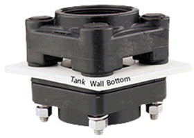 BANJO BF220BD BOTTOM DRAIN BOLTED TANK FLANGE, 2" X 2" FULL PORT THREADED EPDM FLANGE