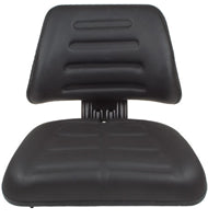 UNIVERSAL TRACTOR SEAT WITH SLIDES - NON SUSPENSION - BLACK VINYL