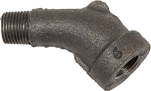 1/8 INCH X 1/8 INCH MNPT X FNPT  BLACK IRON STREET ELBOW - 90 