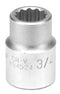 3/4 INCH X 6 POINT STANDARD IMPACT SOCKET - 3/4 INCH DRIVE