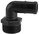 1/2 INCH X 3/8 INCH MNPT X HOSE BARB  POLY ELBOW - 90