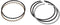 PISTON RING SET, 3.86" STANDARD BORE. 2 @ 3/32", 1 @ .196". 1 SET USED IN 202 CID 4 CYLINDER DIESEL ENGINE (BLOCK #'S T32342, R53250, R55034)