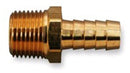 1/8 INCH X 3/8 INCH MNPT X HOSE BARB  BRASS