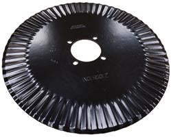 20 INCH X 4.5 MM RIPPLE COULTER WITH 4 SLOTTED HOLES ON 5 AND 5-1/4 INCH CIRCLE