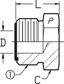 3/8 MALE OFS - PLUG - STEEL