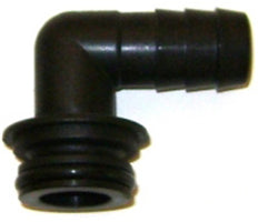 3/8" 90 DEGREE HOSE BARB FOR WILGER MODULAR FLOW MONITORS