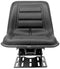 COMPACT TRACTOR SEAT WITH SUSPENSION - FOR NARROW APPLICATIONS - BLACK VINYL