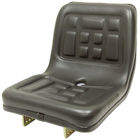 COMPACT TRACTOR SEAT WITH FLIP TYPE BRACKETS -BLACK