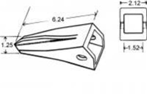 23 SERIES AUSTEMPERED DUCTILE IRON STAR CAST BUCKET TOOTH