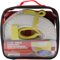 1" X 15' RECOVERY STRAP WITH CARRY BAG - 7,500 Lb CAPACITY