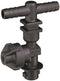 QUICKJET DOUBLE BARB NOZZLE BODY - 1/2" HOSE - HAS SIDE DIAPHRAGM