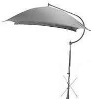 DELUXE UMBRELLA KIT COMPLETE WITH WHITE COVER AND MOUNTING BRACKET