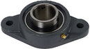 1-3/4 INCH 2 HOLE CAST IRON BEARING AND HOUSING - WITH SET SCREW SHAFT