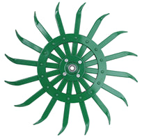 21 INCH ROTARY HOE WHEEL - GREEN