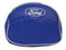 SEAT CUSHION, BLUE VINYL WITH FORD SCRIPT LOGO. FITS ALL 1939 TO 1964 FORD STEEL PAN SEATS, WHILE SUPPLIES LAST