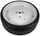 4-1/2 INCH X 16 INCH PLANTER WHEEL - WHITE  STEEL WHEELS  40MM BEARING 5/8” ID