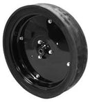 4-1/2 INCH X 16 INCH PLANTER WHEEL - BLACK STEEL WHEELS  40MM BEARING 5/8” ID