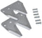 PACKAGE 2 RIGHT HAND END SECTIONS AND RIVETS - CONTAINS TWO # 612-140 SECTIONS -  TOP SERRATED CHROME PLATED    712-730