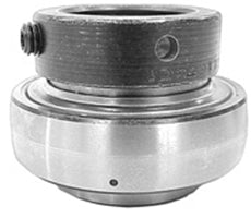 INSERT BEARING WITH LOCK COLLAR - 1-1/4" BORE  -WIDE INNER RING - GREASABLE