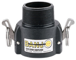 BANJO POLYPROPYLENE CAM LEVER COUPLING 4" FEMALE COUPLER X MNPT