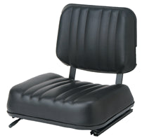 UNIVERSAL 2 PIECE SEAT WITH SLIDE TRACK FOR INDUSTRIAL APPLICATIONS  - BLACK VINYL