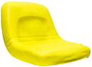 HIGH-BACK STEEL PAN SEAT FOR LAWN & GARDEN APPLICATIONS - YELLOW VINYL