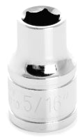 5/16 INCH X 6 POINT STANDARD IMPACT SOCKET - 3/8 INCH DRIVE