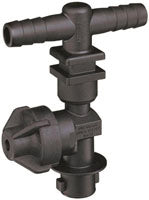 QUICKJET DOUBLE BARB NOZZLE BODY - 3/8" HOSE - HAS SIDE DIAPHRAGM