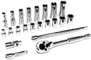 SOCKET SET DR - 22PC SAE 1/4"