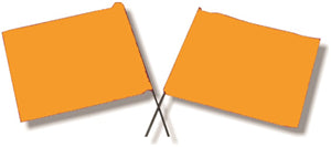 4 X 5 INCH FLUORESCENT ORANGE SURVEY FLAG