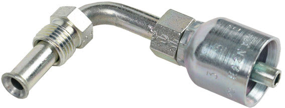 43 SERIES - 1/4 INCH HOSE X 1/2 INCH X 20 1/2 INCH X 20 INVERTED SAE 45 MALE ELBOW - 90 SWIVEL - Quality Farm Supply